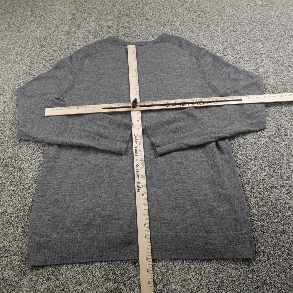 Express Sweater Mens 2XL Gray Merino Wool Blend V Neck Pullover Casual Cozy Soft - Picture 7 of 13